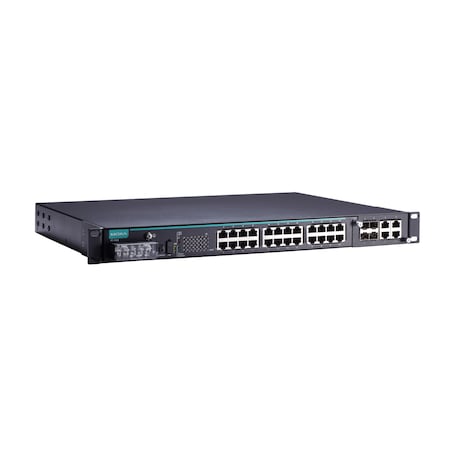 Moxa Iec 61850-3 MgdRckmntEthSwtch w/8 100Basef, Pt-7528-8Msc-16Tx-4Gsfp-Wv PT-7528-8MSC-16TX-4GSFP-WV